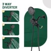 Cobbe Shower Shower System with 7 Settings ABS Dual Shower Head and Bathtub Spout Shower Kit Single Handle Wall Mount Matte Black Shower Set - 4 of 4