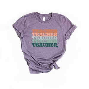 Simply Sage Market Women's Stacked Teacher Short Sleeve Graphic Tee - 1 of 4