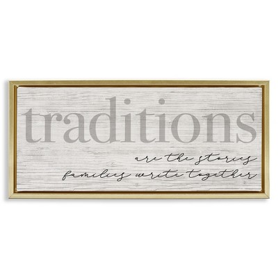 Stupell Industries Family Traditions Heartfelt Phrase, 25" x 11"