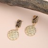 SOHI Women's Gold Geometric Snake Drop Earrings - 2 of 3