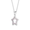 Girls' Open Pink CZ Star Sterling Silver Necklace - In Season Jewelry - 2 of 4