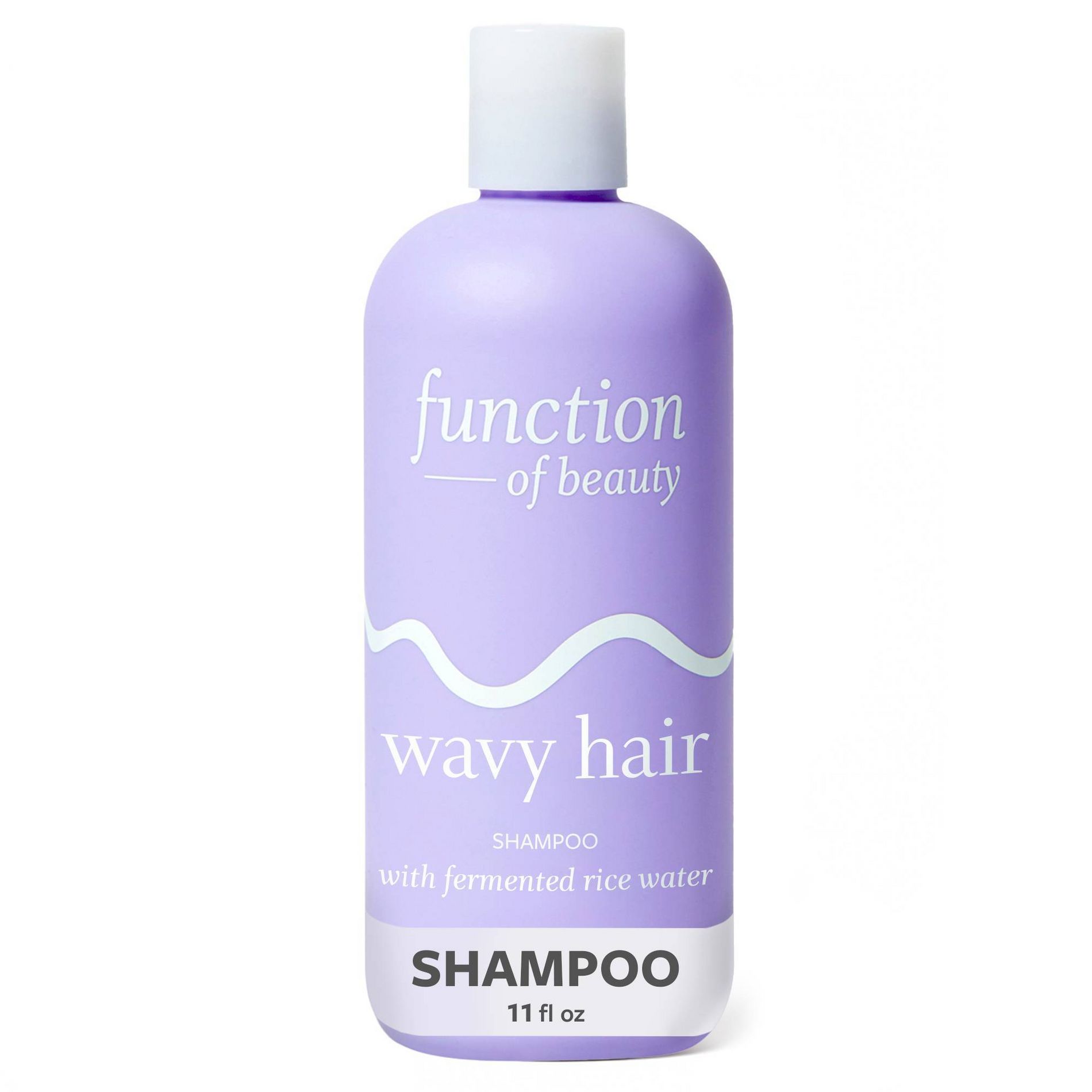 Function of Beauty Custom Wavy Hair Shampoo Base with Fermented Rice Water - 11 fl oz: Paraben-Free, Sulfate-Free, Peach Scent