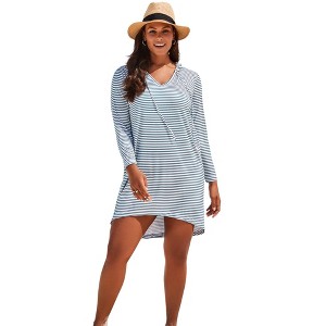 Swimsuits for All Women's Pack N' Go Wrinkle-Resistant Cover Up Hoodie Dress (Plus Sizes Available) - 1 of 4