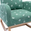 CAVINAS Modern Rocking Chair, Teddy Fabric Accent Chair with Side Pocket and Wooden Legs for Bedroom, Living Room - 4 of 4