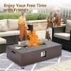 50000BTU Fire Table with Wind Guard, Glass Beads & Rain Cover, Sturdy Steel Anti-rust Finish & CSA Safety Certified Outdoor Firepit - 3 of 4