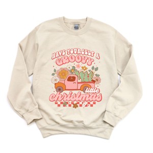 Simply Sage Market Groovy Little Christmas Truck Sweatshirt - 1 of 4