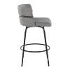 Set of 2 Cinch-Claire Counter Height Barstools: Swivel, Upholstered, Metal Frame - LumiSource - 3 of 4