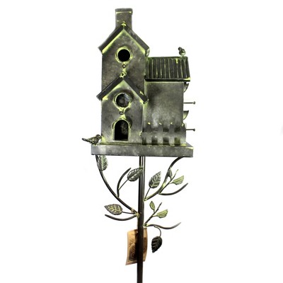 Photo 1 of Home & Garden 77.5" Codo Birdhouse Galvanized Fence Birds Zaer Ltd International  -  Bird And Insect Houses