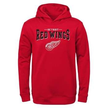 Detroit Red Wings Hoodie Size Large 42/44 Sweatshirt Jersey Style Lace Up  New