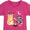 Girls' - Instant Message - Animal Friendly Campfire Fitted Short Sleeve Graphic T-Shirt - 2 of 4