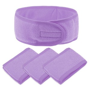 Unique Bargains Spa Headband Soft Women Hair Bands for Face Washing Bath Facial Mask Yoga 4 Pcs - 1 of 4