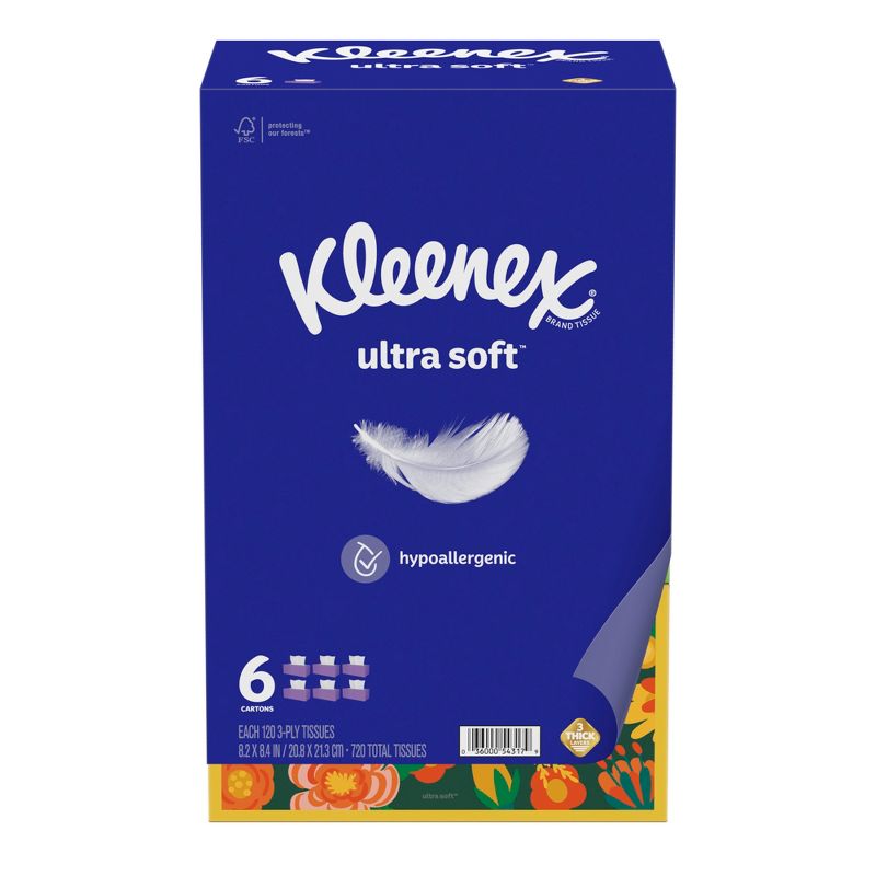 Kleenex Ultra Soft 3-Ply Facial Tissue, 3 of 16