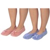 Roxoni Women's Plush Terry Cotton & Velour Ballerina Slippers – 2-Pack of Cozy Indoor Footwear - 3 of 4