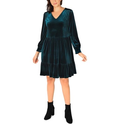 target long sleeve velvet dress