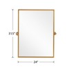 Rectangular Metal Framed Pivoted Bathroom Wall Vanity Mirro - 4 of 4