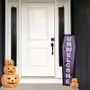 39" Halloween “Unwelcome" Porch Sign, Coffin Shape - 2 of 4
