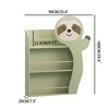 Racxily Sloth Kids Bookshelf, Front-Facing Toddler Book Display Rack with 3 Tiers, Cute Animal Design, Wooden Nursery Bookshelf for Playroom - 3 of 4