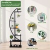 SEVOBAL 6 Tier 2pcs Indoor Plant Stand Metal Plant Stand Flower Stand of Half Moon Shape Ladder Flower Pot Stand Rack Hanging Loop Multi-Purposech - 4 of 4