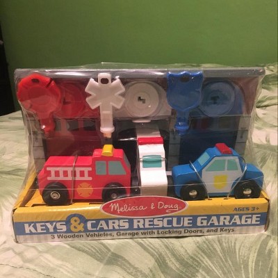 Melissa & doug keys 2024 & cars rescue garage