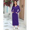Front Half Zipper Maxi Dress Hoodie Dress Long Sleeve Sweatshirt Hoide Dress Sweat Dress Lounge Dress - 3 of 3