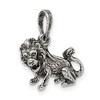 Black Bow Jewelry Sterling Silver Leo the Lion Zodiac 3D Antiqued Pendant - 3 of 4