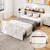 Docred Murphy Cabinet Bed Folding Bed Roll Away Beds with Mattresses Daybed Trundle Apartment Study Room Office Nap Space-Saving Bed for Adult Guest - 2 of 4