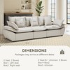 Buenhomino 87" Modern Sofa Loveseat, Modular Sectional Sofa, 2-Seater Comfy Cloud Couch, Deep Seat Couches for Living Room,Soft Faux Leather - 3 of 4