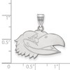 Black Bow Jewelry 14k White Gold Kansas Jayhawks NCAA Medium Pendant - 2 of 3