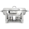 MegaChef 5.8 Quart Stainless Steel Oval Professional Chafing Dish/Food Warmer/Buffet Server Serving Dish - 2 of 4
