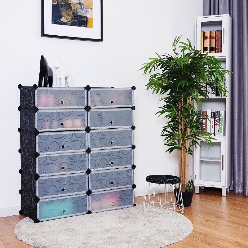 Costway 12 Cubic Portable Shoe Rack Shelf Cabinet Storage Closet Organizer Home Furni, 4 of 13