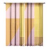 June Journal Shapes in Vintage Modern Pink Single Panel Sheer Window Curtain - Deny Designs - 3 of 4