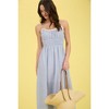 August Sky Women's Stripe Sweetheart Ruffle Trim Sleeveless Midi Dress - 4 of 4