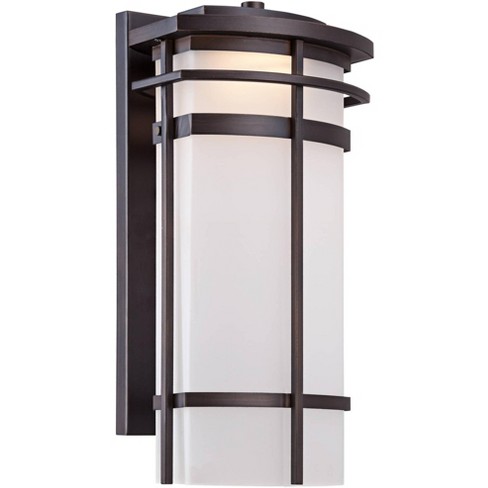 Possini Euro Design Theola Modern Outdoor Wall Light Fixture Bronze Led ...