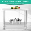 Stainless Steel Table,2-Tier Metal Prep Table, Commercial worktables & workstations for Versatile use in Home Kitchen - 4 of 4