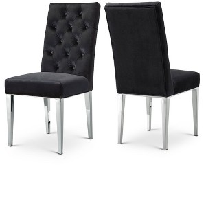 Meridian Furniture,Juno Velvet Dining Chair, Set of 2 - 1 of 4