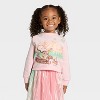 Toddler Girls' 2pc The Grinch Christmas Fleece Sweatshirt and Skirt Set - Pink - 3 of 4