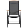 Garden Chair Set of 6 Black Plywood Standard Foldable vidaXL - 4 of 4