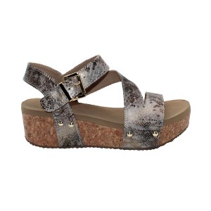 VOLATILE Women's Biloxi Ankle Strap Wedge Sandal - 1 of 4