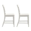 41.8"H Wood Farmhouse Style Counter Stool (Set of 2) with Weathered Finish for Kitchen or Dining Area - 4 of 4