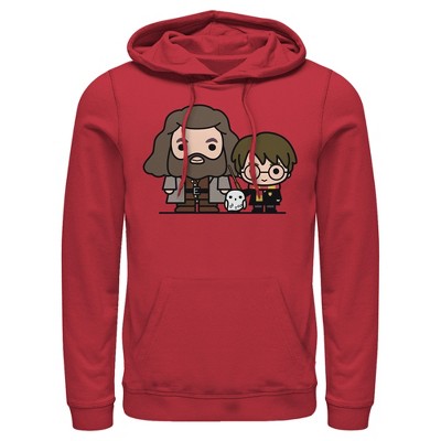 Men's Harry Potter Hagrid & Hedwig Kawaii Cuties Pull Over Hoodie