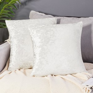 Deconovo Velvet Throw Pillow Covers 2 Pack with Hidden Zipper - 1 of 4