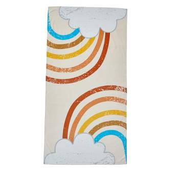 Cotton Vibrant Kids Quick Dry Beach Towel - Great Bay Home (30" x 60", Rainbow)