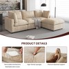 Modular Sectional Cloud Couch Modern L Shaped Sofa with Ottoman, 100 Inch 3-Seat Chenille Deep Seat Couches for Living Room - 4 of 4
