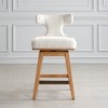 Uttermost Klismos Off-White Fabric Counter Stool - 2 of 4