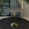LeisureMod 36" Round Bar Height Dining Table with Sintered Stone Top and Gold Stainless Steel Pedestal Base Verve Collection - 2 of 4