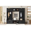 ORRD 4-in-1 Detachable Hall Tree with Storage, 7-Hook Coat Rack & Shoe Bench with Drawers and Cabinet for Entryway Hallway Organization,Black - 4 of 4