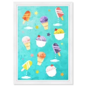 15" x 21" Fruit Punch Ice Creams Food and Cuisine Framed Art Print - Wynwood Studio