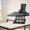 X-Elite Premier Corner Standing Desk Converter with Pneumatic Height Adjustment - Black – Stand Steady - image 4 of 4