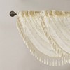 Dsvimoy Curtain Panel Diamond Sheer Embroidered Waterfall Valance for Living Room, Off-White, 1.48"*9.84"*7.09" - 4 of 4