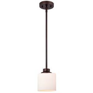 Chloe Lighting Solbi Contemporary 1 Light Oil Rubbed Bronze Mini Pendant Ceiling Fixture 6" Wide - 1 of 4